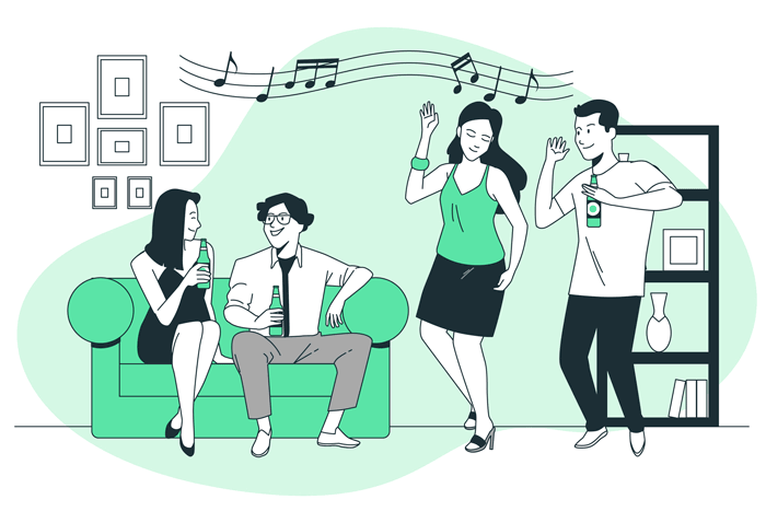 مهمونی یکی از مکان‌های پیدا کردن دختر وینگمن فارسی