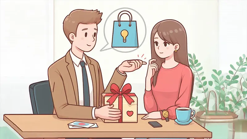 مثال اجرای اوپنر نظرخواهی - نظر پرسیدن مرد از زن در خرید کادو وینگمن فارسی